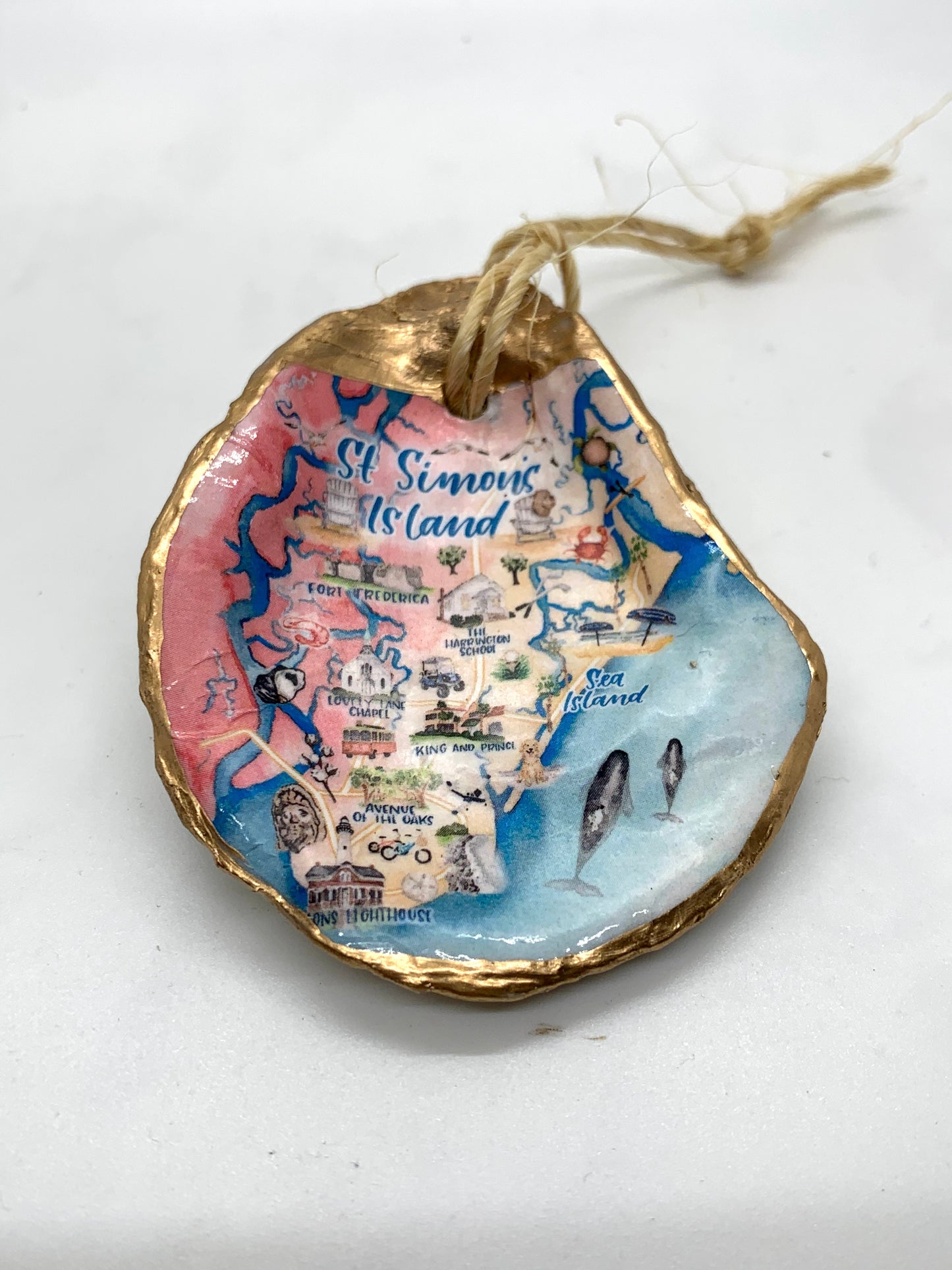 Oyster Ornament St. Simon’s Island, GA Watercolor