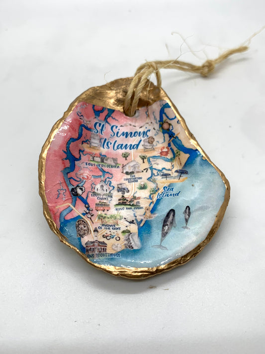 Oyster Ornament St. Simon’s Island, GA Watercolor