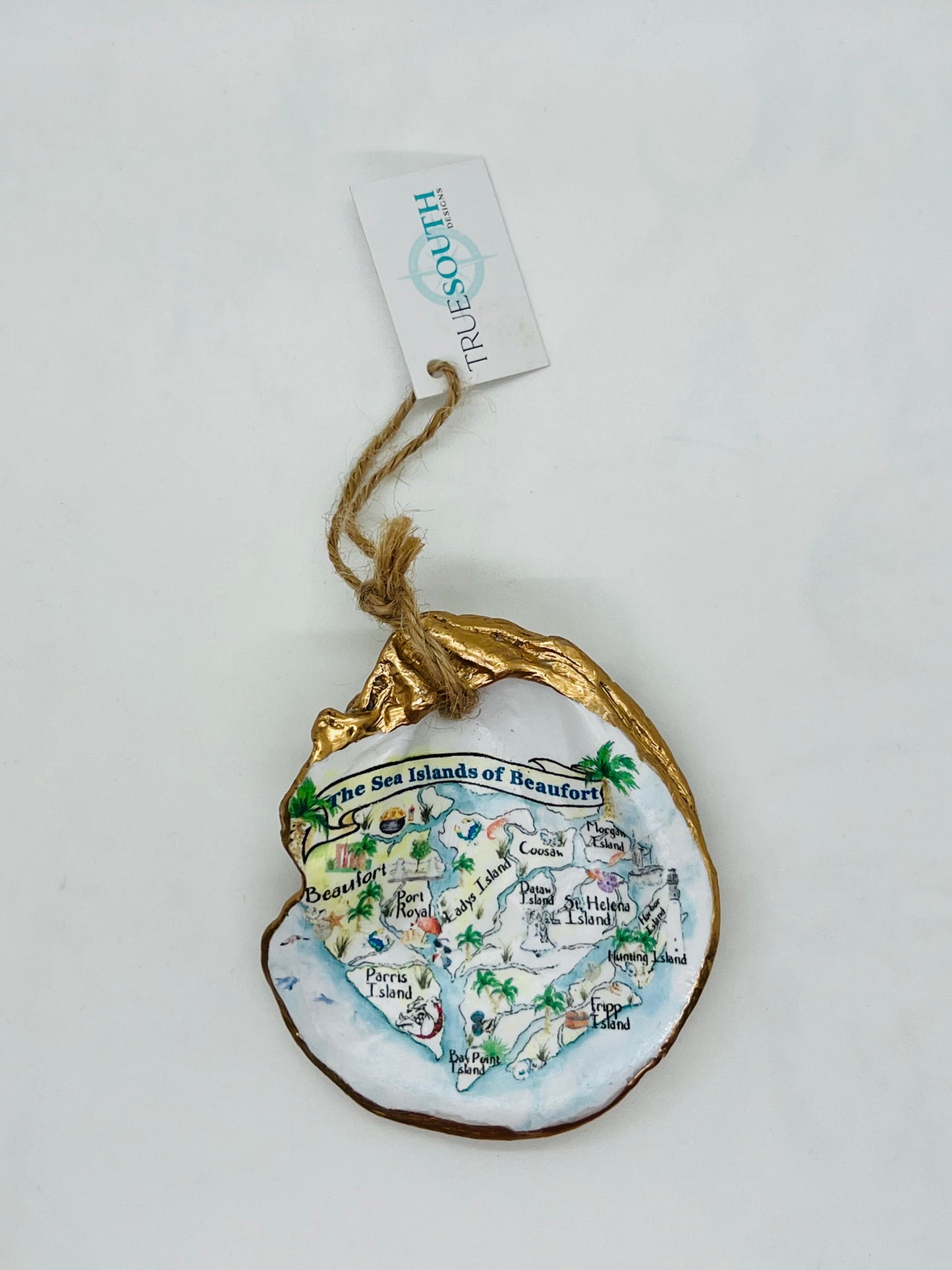 Oyster Ornament Beaufort, SC watercolor
