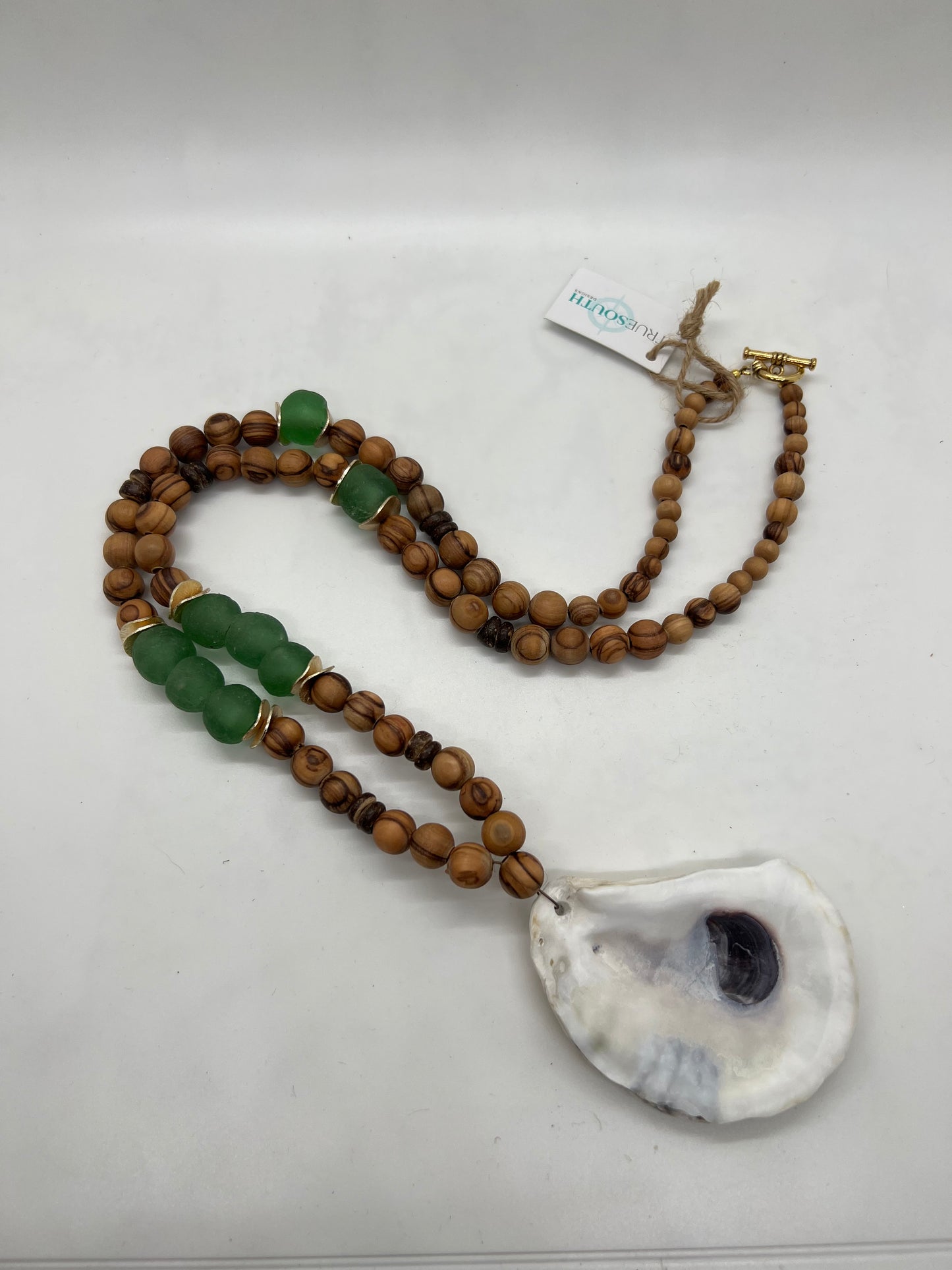 Necklace Oyster Shell Custom Beaded