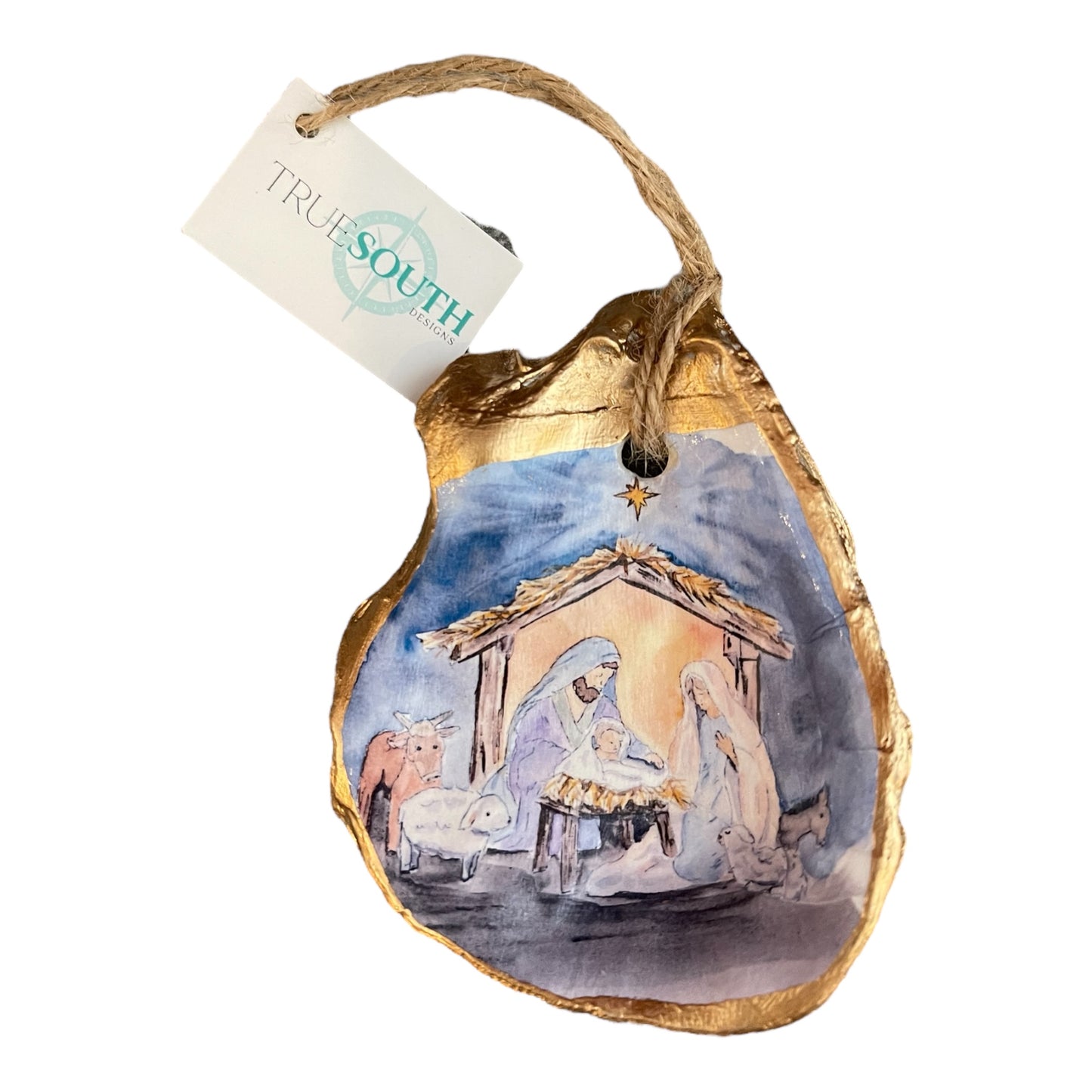 Oyster Ornament Nativity Scene