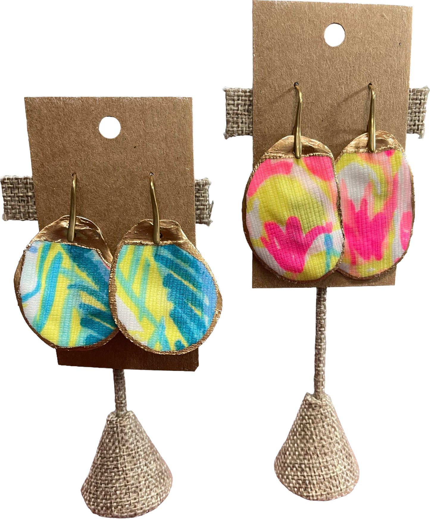 Earrings Oyster Shell Dangle- Lily Inspired