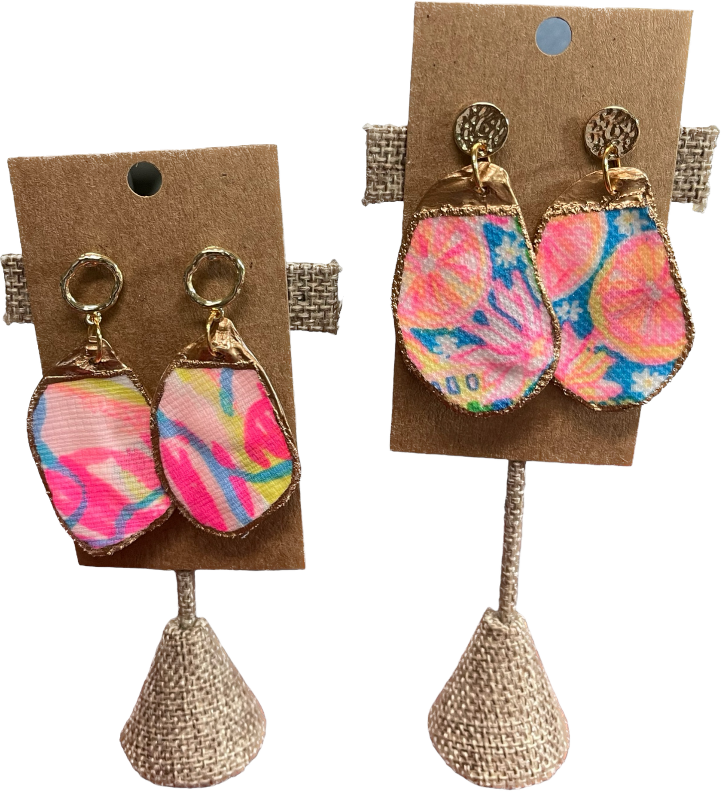 Earrings Oyster Shell Dangle- Lily Inspired