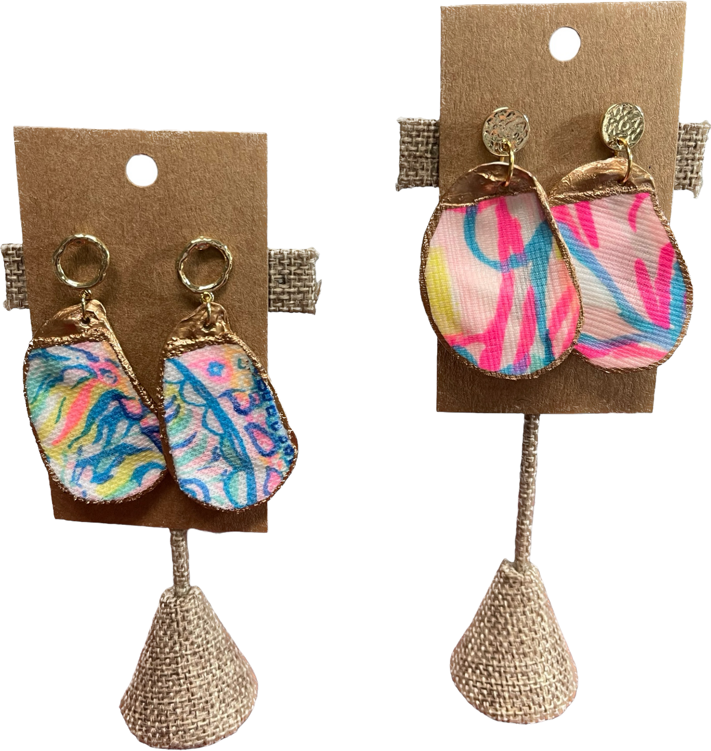 Earrings Oyster Shell Dangle- Lily Inspired