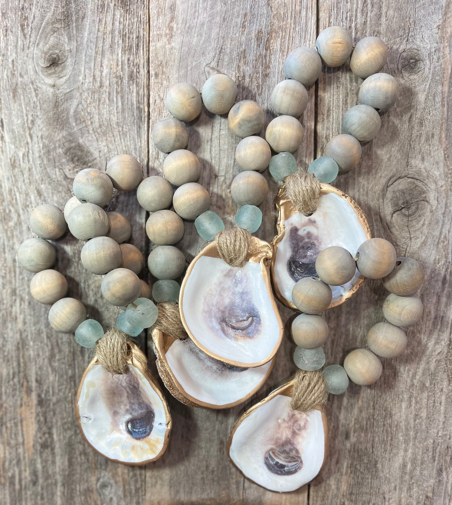 Napkin ring set Oyster shell