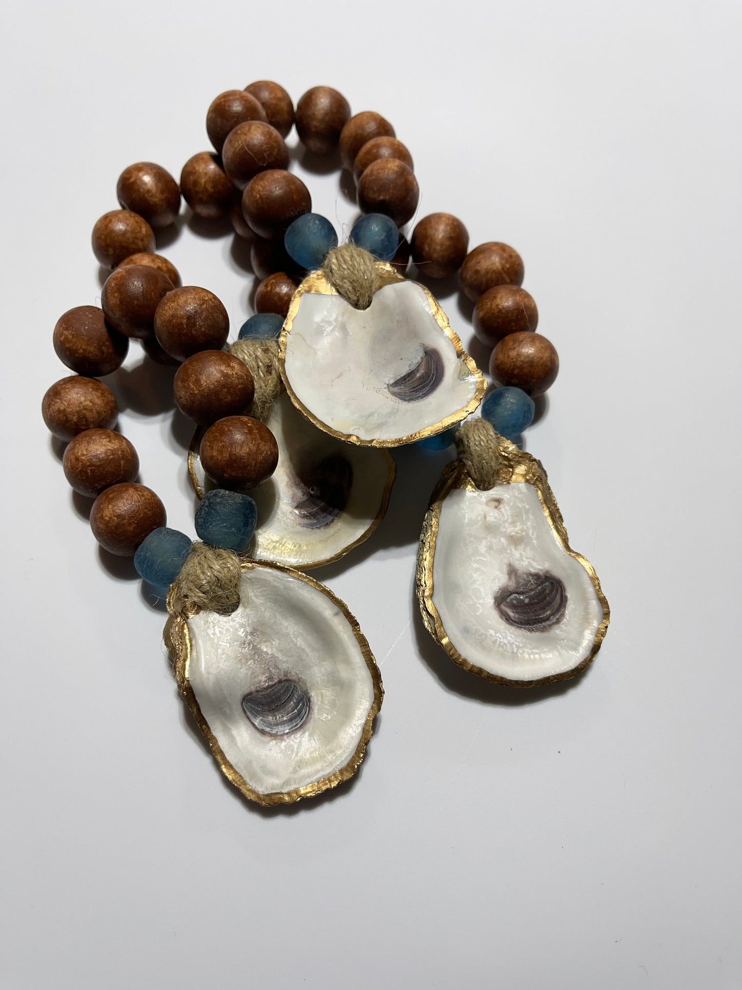 Napkin ring set Oyster shell