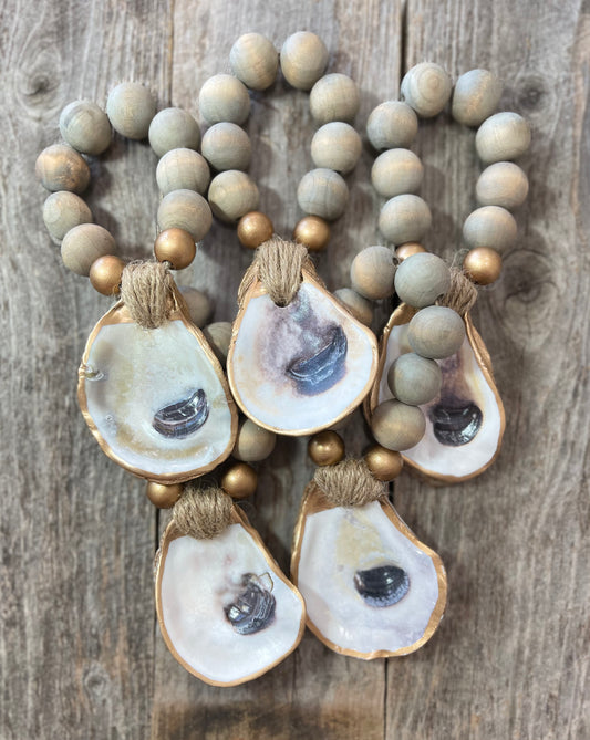 Napkin ring set Oyster shell