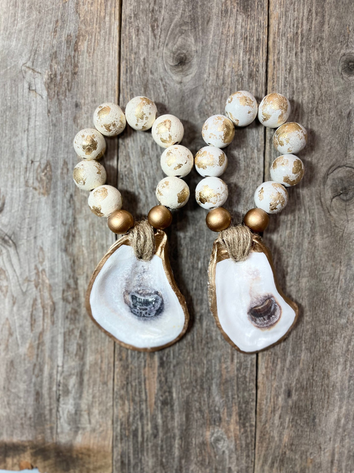 Napkin ring set Oyster shell