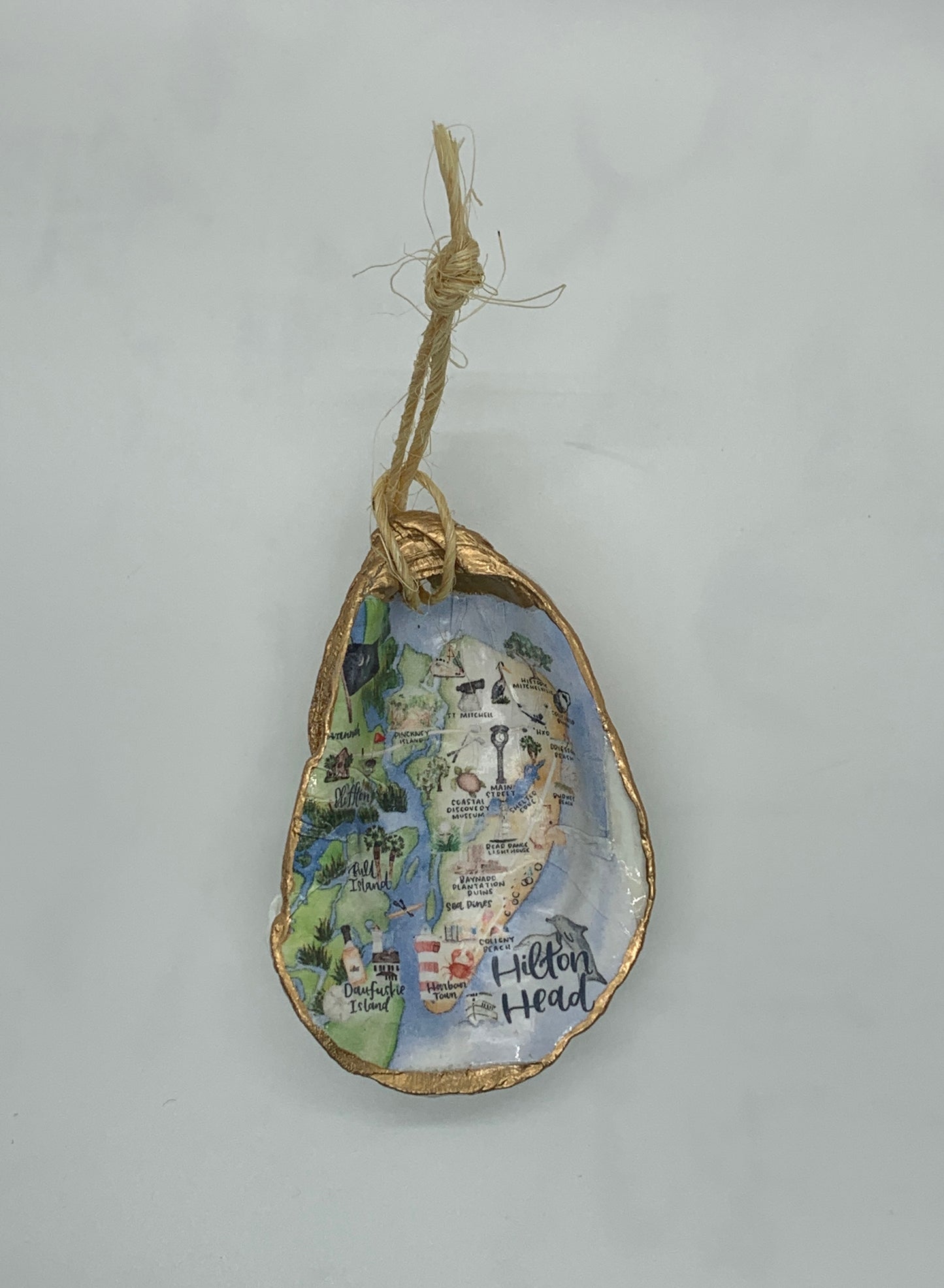 Oyster Ornament Hilton Head, SC watercolor