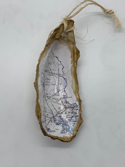 Oyster ornament Effingham map