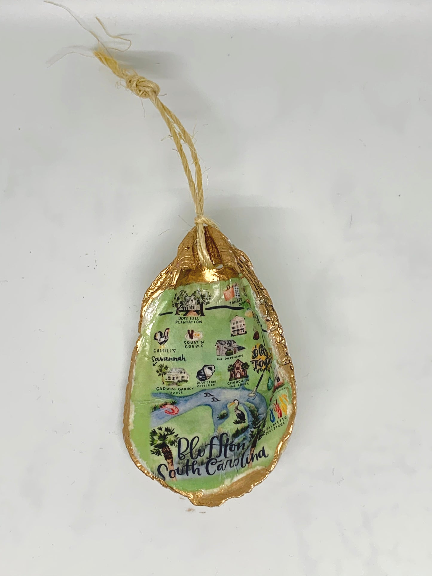 Oyster Ornament Bluffton, SC watercolor