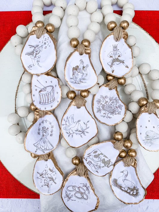 Napkin ring set 12 Days of Christmas