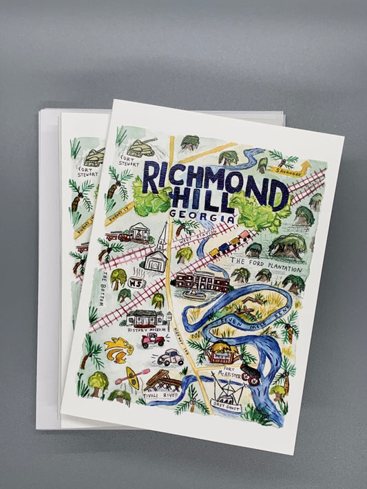 Notecards Watercolor Map