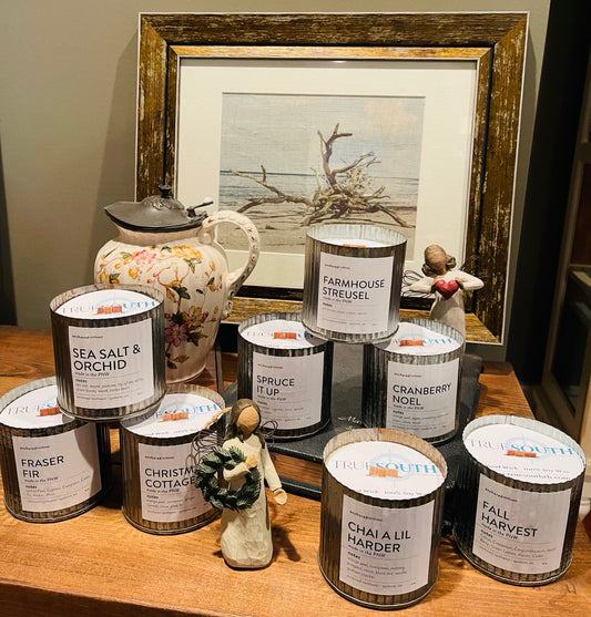 Candle Galvanized Tin Holiday Scents