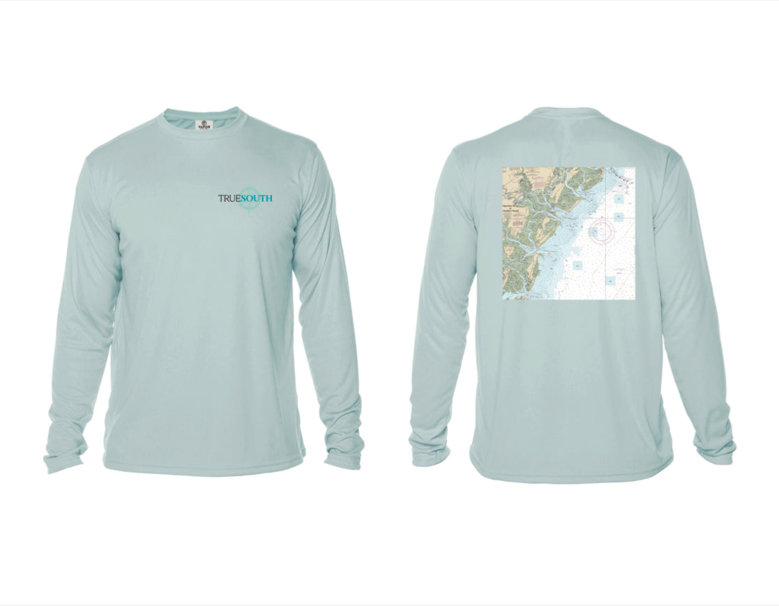 UV shirt long sleeve Nautical Ogeechee River chart True South Designs