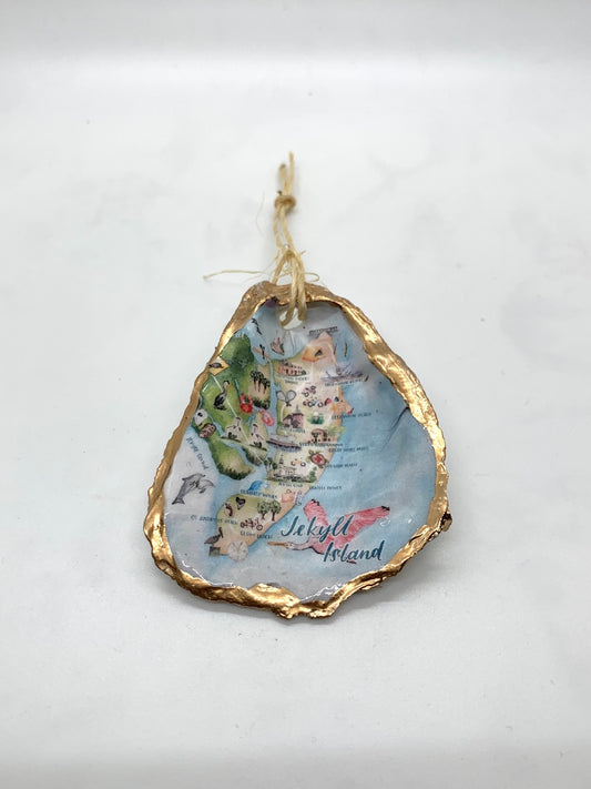 Oyster Ornament Jekyll Island, GA watercolor