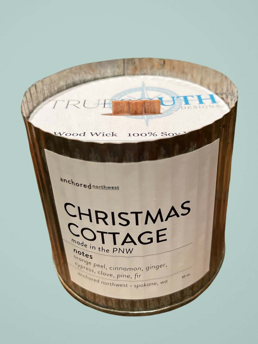 Candle Galvanized Tin Holiday Scents