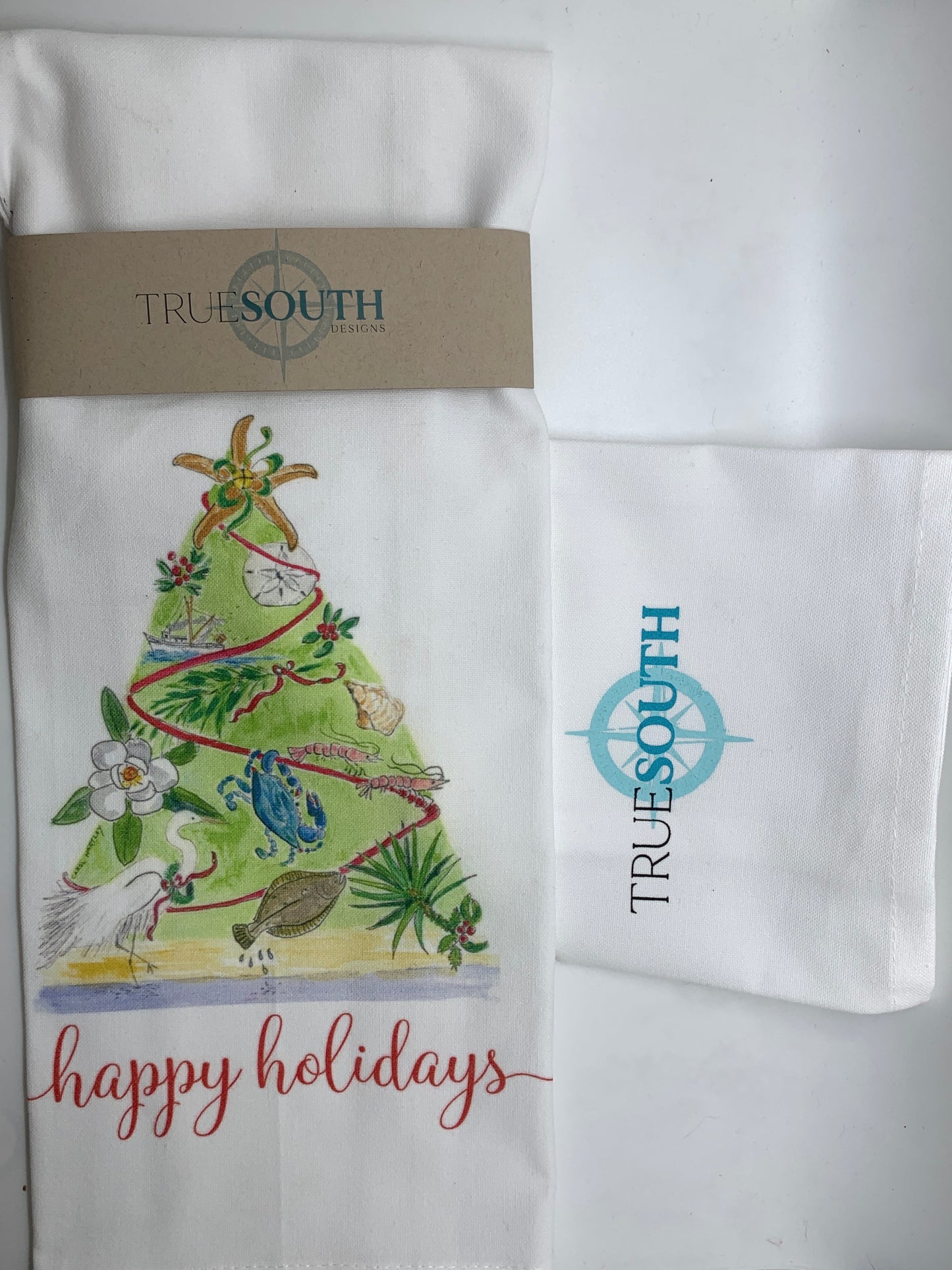 Tea towel Coastal Christmas Tree