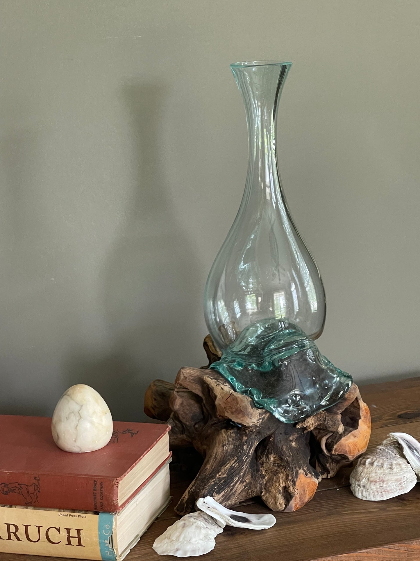 Driftwood Blown Glass Vase