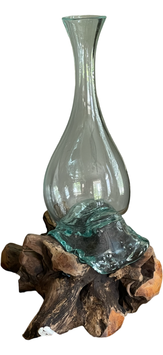 Driftwood Blown Glass Vase