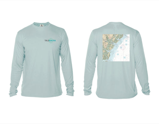 UV shirt long sleeve Nautical Ogeechee River chart
