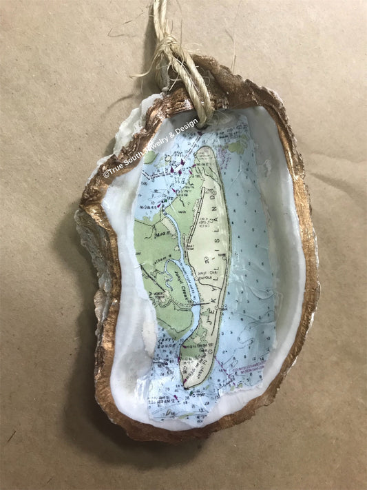Oyster Ornament Jekyll Island nautical